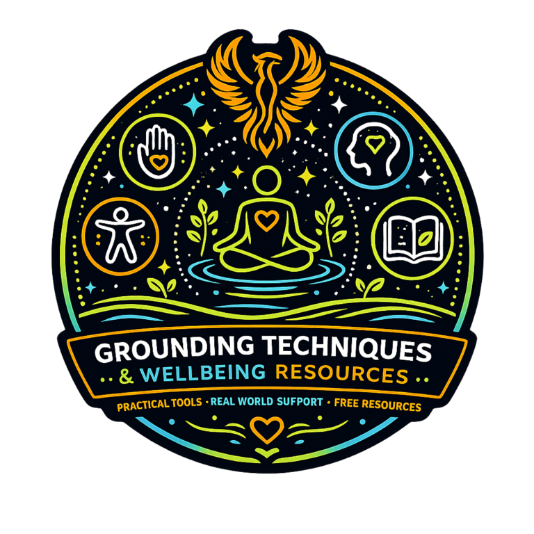 Grounding Techniques & Wellbeing Resources | Free Emotional Regulation Tools | Fynix Project Grounding and wellbeing resources icon showing meditation, resilience, emotional regulation and practical wellbeing tools.