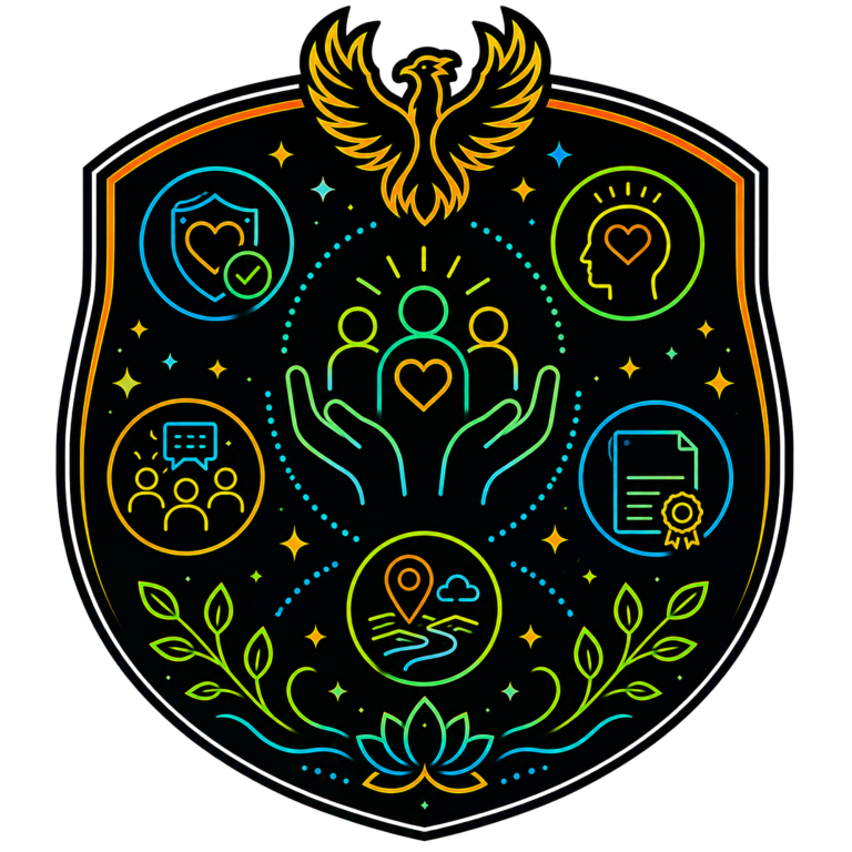 Why Organisations Choose Fynix Project | Trauma-Informed Training & Workshops URL Slug Fynix Project icon representing trauma-informed practice, lived experience, CPD-accredited training, flexible delivery and meaningful impact
