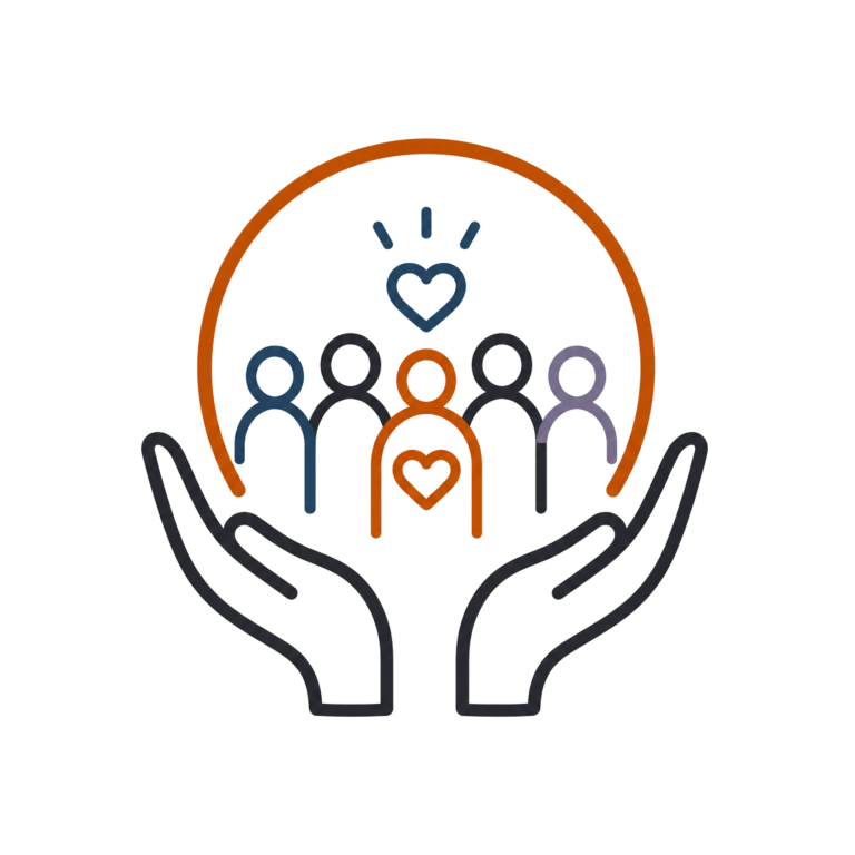 Accessibility and Inclusion | Fynix Project Core Values Accessibility icon showing diverse people supported within an inclusive environment.