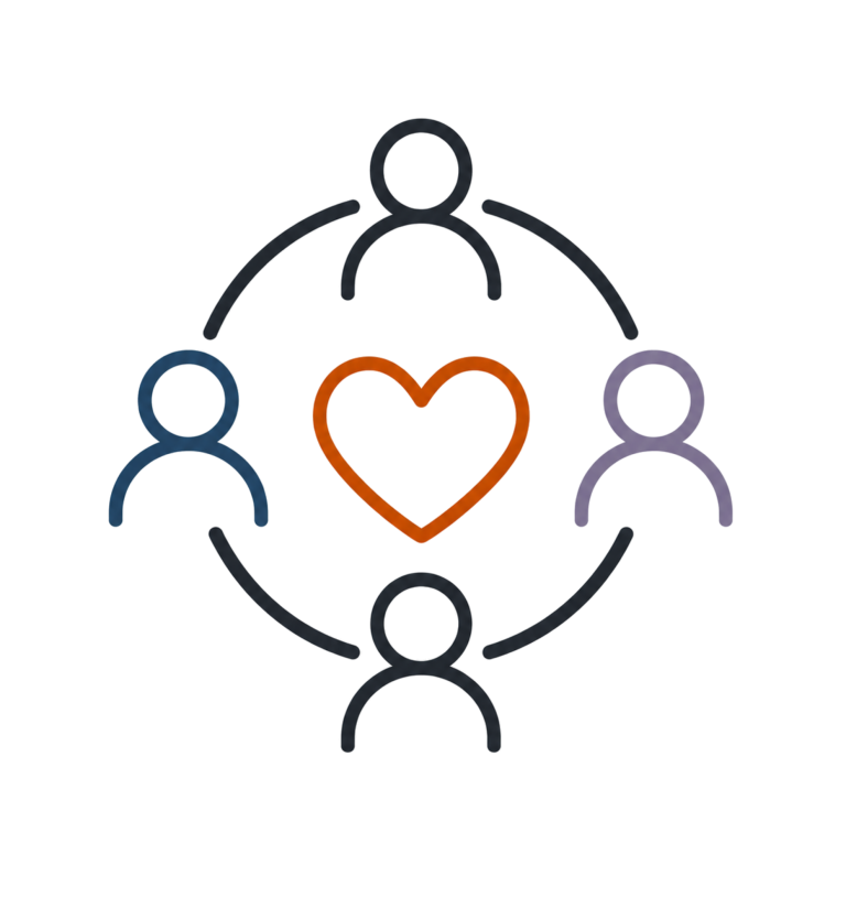 Human Connection | Fynix Project Core Values Icon representing human connection, empathy and meaningful relationships.