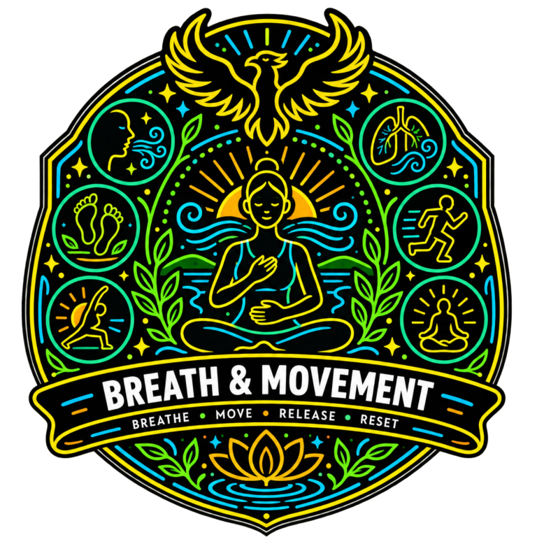 Breath and movement wellbeing emblem
