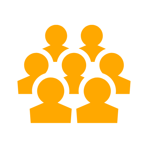 Group icon representing trauma-informed mental health workshops for health and social care teams.