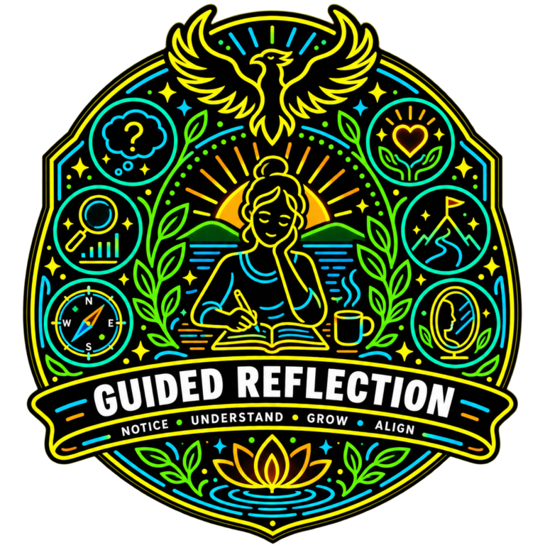 Guided reflection wellbeing emblem