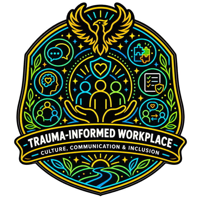 Trauma-Informed Workplace Culture Workshop Trauma-informed workplace culture, communication and inclusion workshop icon.