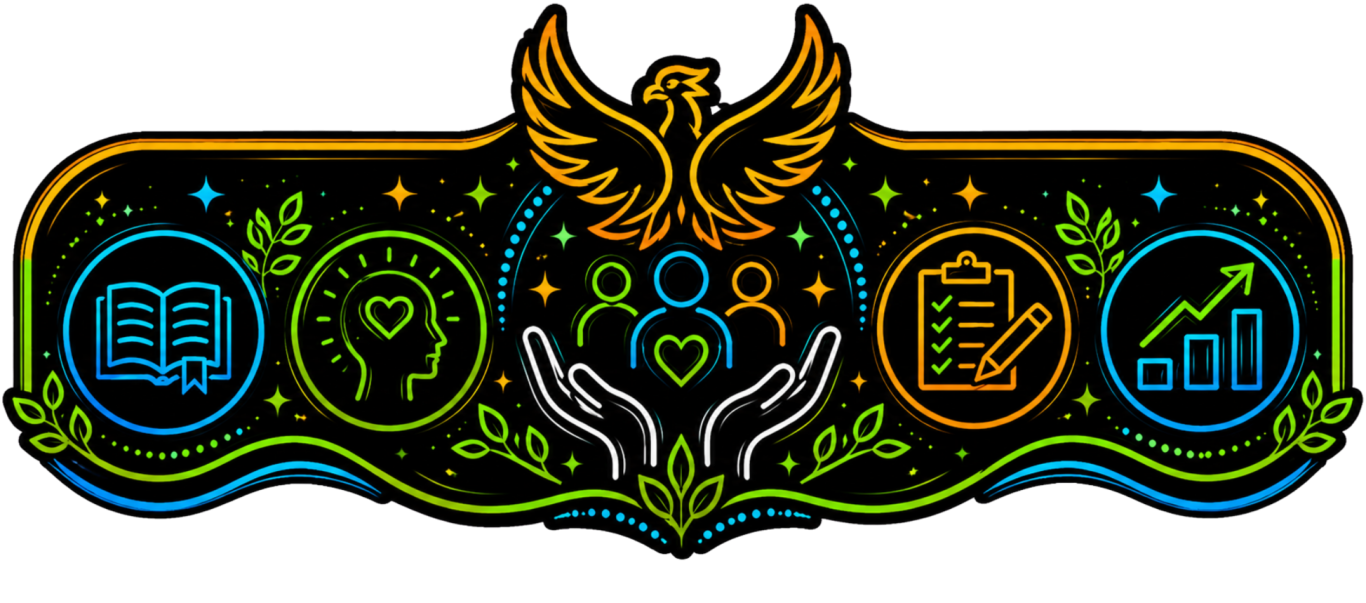 Our Story | From Lived Experience to Trauma-Informed Learning | Fynix Project Icon representing the journey of Fynix Project through lived experience, learning, growth and community wellbeing.
