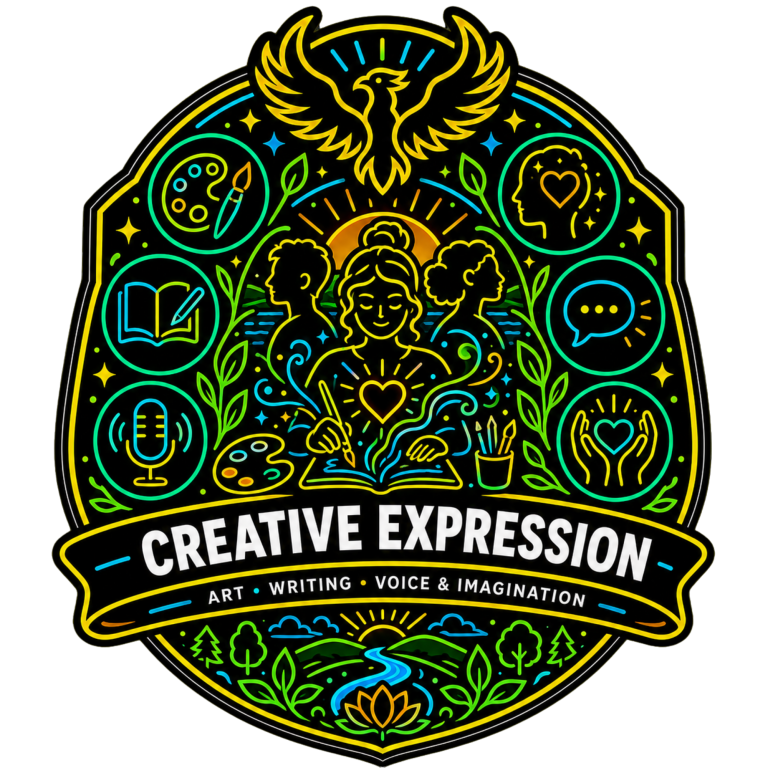 Creative expression wellbeing emblem